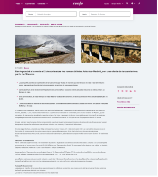 Recorrido Madrid -Asturias desde 18€ con Renfe