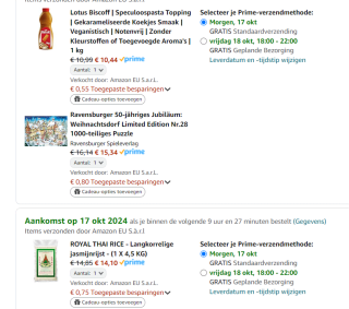 5% korting bij 3 artikelen bij Amazon