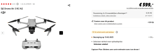 [Belgie] DJI Drone Air 3 RC-N2 voor €599 bij Mediamarkt