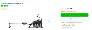 Flow Fitness Como Water W Roeitrainer voor €499 bij Cooblue