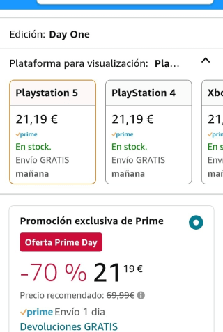 Saints Row Edicion Day One - PS5 por 21,19€.