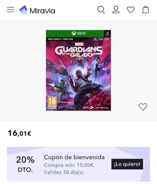 Marvel’s Guardians of the Galaxy Xbox Series X, Xbox One por 12,81€.