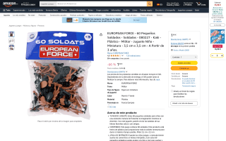 Set 60 soldados pequeños European Force por 1,99€