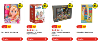 Alle speelgoed 2e voor de halve prijs bij Kruidvat