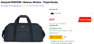 Eastpak Station+ reistas 58L voor €37,80 bij Bol
