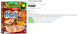 6 Paquetes de CUETARA CHOCO FLAKES Galletas rellenas de chips de chocolate paquete 520 g por 14.39€