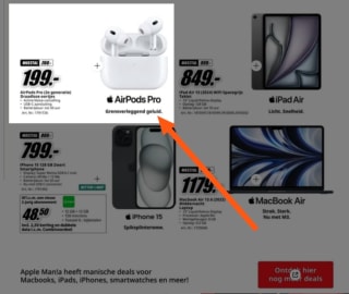 Apple AirPods Pro 2e generatie met USB-C Oplaadcase (vanaf 1 november)