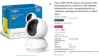 Tapo C200C WLAN-camera voor €15,90 bij Amazon