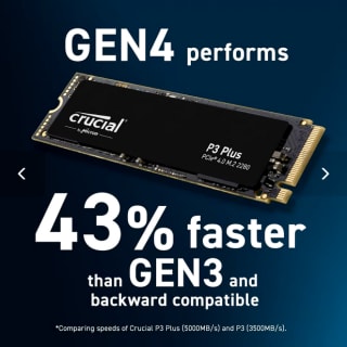 Crucial P3 plus 1TB Gen4x4 3D NAND NVMe M.2 por solo 35,89€
