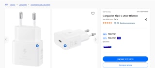Cargador Tipo C 25W Blanco por $10.990