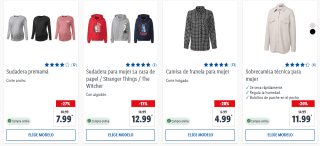 Rebajas hasta 50% descuento en ropa y hogar en Lidl