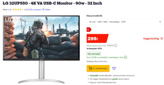 LG Electronics 32UP55NP-W LED-monitor 80 cm voor €299 bij Bol.com