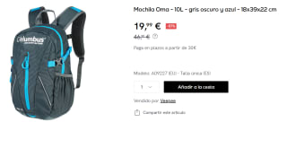 Mochila Columbus Oma - 10L por 19.99€