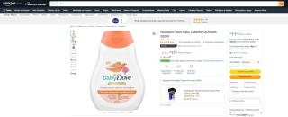 Shampoo da Dove Baby para Cabelos Cacheado com 2 Unidades de 200ml - R$ 19,78