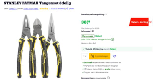 Stanley FatMax Tangenset 3delig voor €38,89 bij Bol