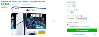 PlayStation 5 Slim Disc Edition met Fortnite Voucher voor €459 bij Coolblue
