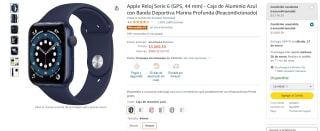 Apple Reloj Serie 6 GPS 44mm Reacondicionado por $3,009 en Amazon