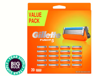 Gillette Fusion5 Scheermesjes Voordeelpak - 20 stuks voor €39,95 bij Ibood