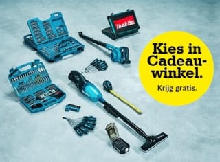 Sparen voor gratis cadeau bij aankoop van actie product van Makita