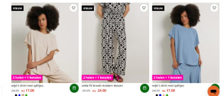 2 halen =1 betalen op de zomercollectie bij Terstal