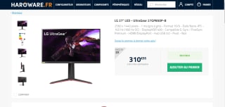 Écran pc LG 27" LED - UltraGear 27GP850P-B à 310,95€