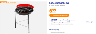 Lonestar barbecue voor €6,99 bij de Action