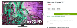 Samsung Neo QLED QN88D 75" TV voor €1598 bij Plasmavisie