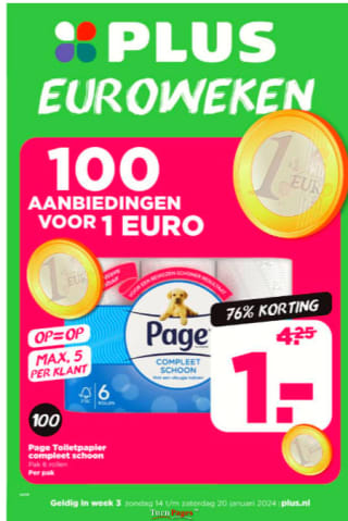 PLUS Euroweken met 100 aanbiedingen voor maar €1