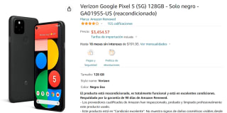Google Pixel 5 128GB Reacondicionado a $3,455 en Amazon