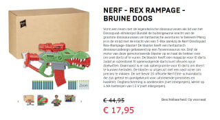 NERF Gemotoriseerde DinoSquad Rex-Rampage-dartblaster voor €17,95 bij Dagknaller