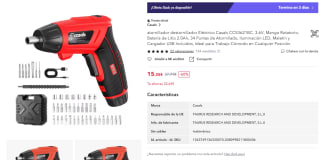 Atornillador destornillador Eléctrico Casals CCS3621BC por 15,35€ (nuevas cuentas por 9,21€)