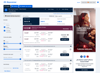 Vuelos Barcelona - Tokio ida y vuelta desde 644€ con Skyscanner