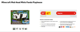 Minecraft - Mob Hoofd Mini Panda Speelhuis - Speelfigurenset voor €8,99 bij Kruidvat