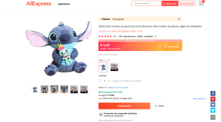 Disney Stitch muñeco de peluche Lilo & Stitch para niños por 5,60€