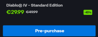 Diablo IV voor €29.99 via Battle net