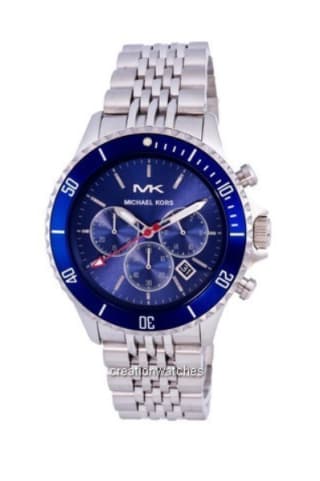 Reloj cronógrafo esfera azul de cuarzo para Hombre Michael Kors Bayville por 127€