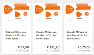 12.5% korting op Zalando Cadeaubonnen met ING rentenpunten + gratis €15,- Zalando Sports cadeaubon