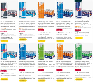 Red Bull Energy Drink 24-pack voor €25,49 of 12-pack voor €13,99 bij Amazon