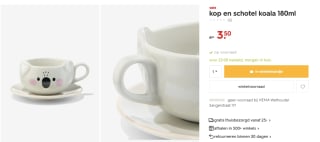 Diverse servies met dieren afbeelding vanaf €3,50 bij de Hema