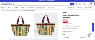 Bolso tote multicolor y rojo sombra premium de adidas Performance x farm marca Adidas por 33€