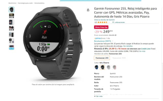 Garmin Forerunner 255, Reloj Inteligente para Correr con GPS por 249€