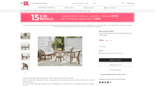 Conjunto de jardín El Corte Inglés por 184€