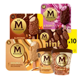 1+1 gratis op alle Magnum ijs bij de Plus