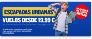 Escapadas Urbanas con Vuelos Ryanair desde 19,99€.