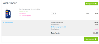 5x Sun Vaatwaspoeder Normaal 1,39 kg voor €19,90 bij Plein