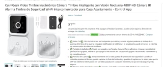 Timbre Inalámbrico con cámara por 15.58€