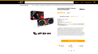 AsRock Radeon RX 6950 XT Phantom Gaming OC 16GB GDDR6 por 653,40€