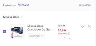 Quemador De Gas Portátil De Cocina Para Acampar + cartucho recarga, por solo 16,95