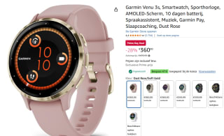 Garmin Venu 3s - Smartwatch - voor €350 dmv code met Amazon prime