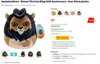 Squishmallows - Disney The Lion King 30th Anniversary - Scar voor €7,46 bij Bol.